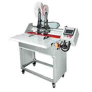 Perfect machine for small scale work semi auto tear tape applicator machine With an adjustable feeding table