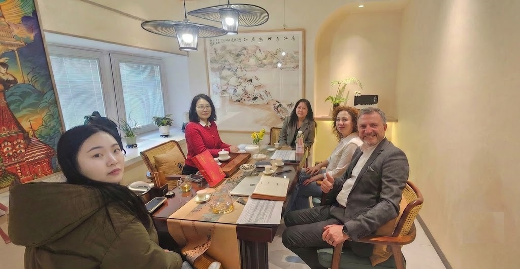 International clients visiting DAAP International for PVC tape applying and cutting machinery inspection and tea tasting International clients visiting DAAP International for PVC tape applying and cutting machinery inspection and tea tasting