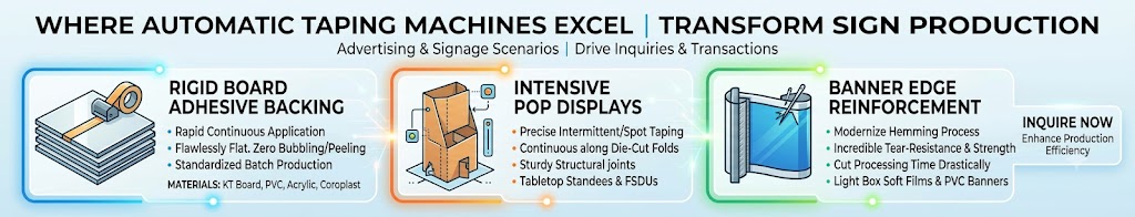 Revolutionizing Advertising Production: The Deep Application and Value of Automatic Taping Machines